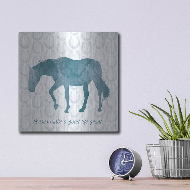  «Horse Great» par Erin Clark, art mural en métal, 12 po x 12 po, H 12 po x l 12 po
