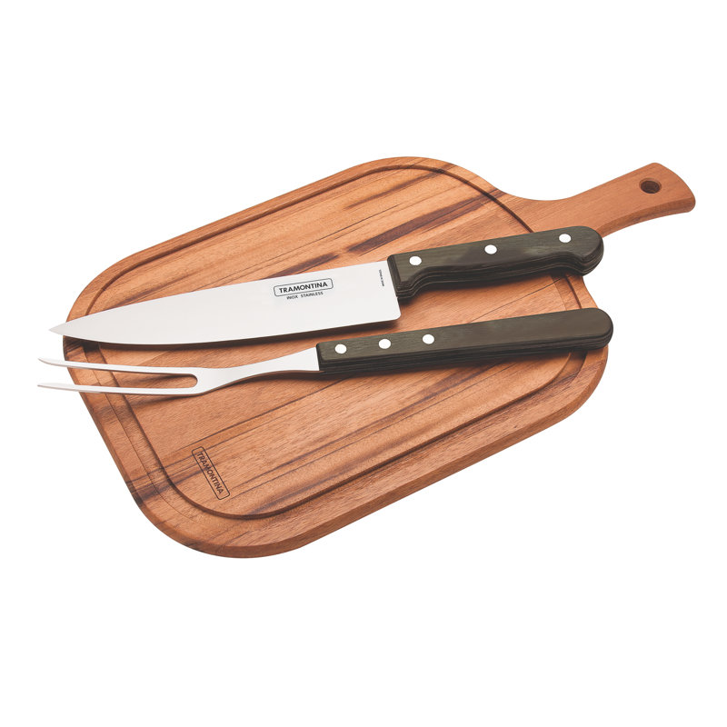 Tramontina BBQ Churrasco 3 Piece Stainless Steel Carving Set