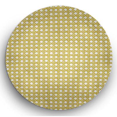 Tapis intérieur / extérieur en chenille tissé à la machine en jaune