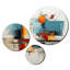 Ensemble de 3 décorations murales orange et orange