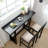 3-Pieces Bar Table Set,  Extra Long Entryway Bar Table With 2 Chairs