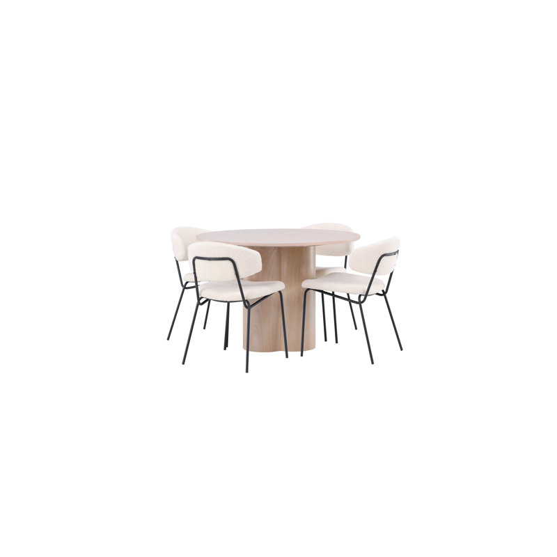 Kiowa 4 - Person Dining Set, White