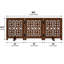 Barrière pliante pour chien en bois à 3 panneaux avec motif floral-134383048
