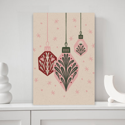 Contemporary Art Abstract Contemporary Winter Flower Wall Art by Angela Minca - Wrapped Canvas Print