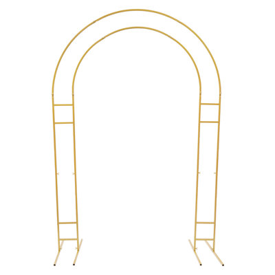 59'' W x 19.7'' D Steel Round Wedding Backdrop Arch, for Garden Decoration