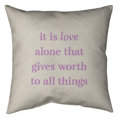 Coussin de sol amour inspirant