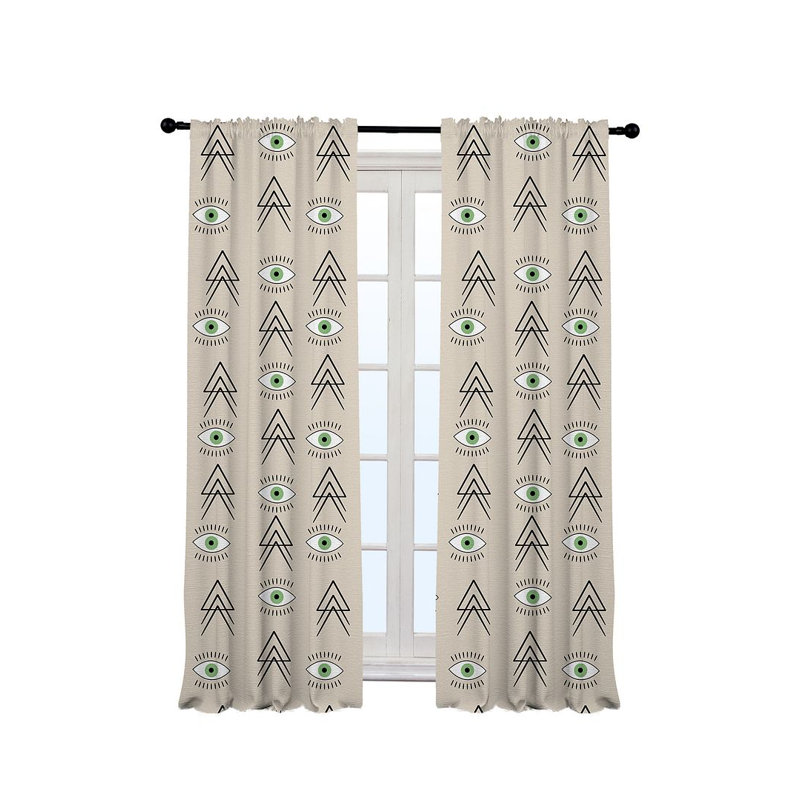 Ania Semi Sheer Curtain Pair, Ecru, 140cm Width x 200cm Drop
