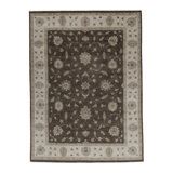 Wool Oriental Area Rug in Black/Beige/Light Green