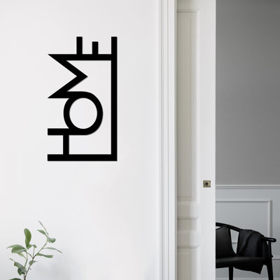 Stylish Black Metal Wall Art Decor, 11.0 x 19.7 inches | 100% Durable Metal, Thickness: 0.06 inches | Easy Wall Hanging Design | Perfect for Living Room, Office, or Entryway | Unique Decorative Accessory
