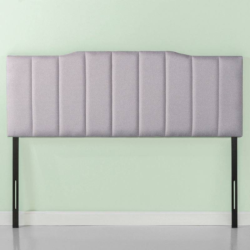 Tasnia Upholstered Panel Headboard, 22.4" H x 56.7" W x 1.8" D, Gray