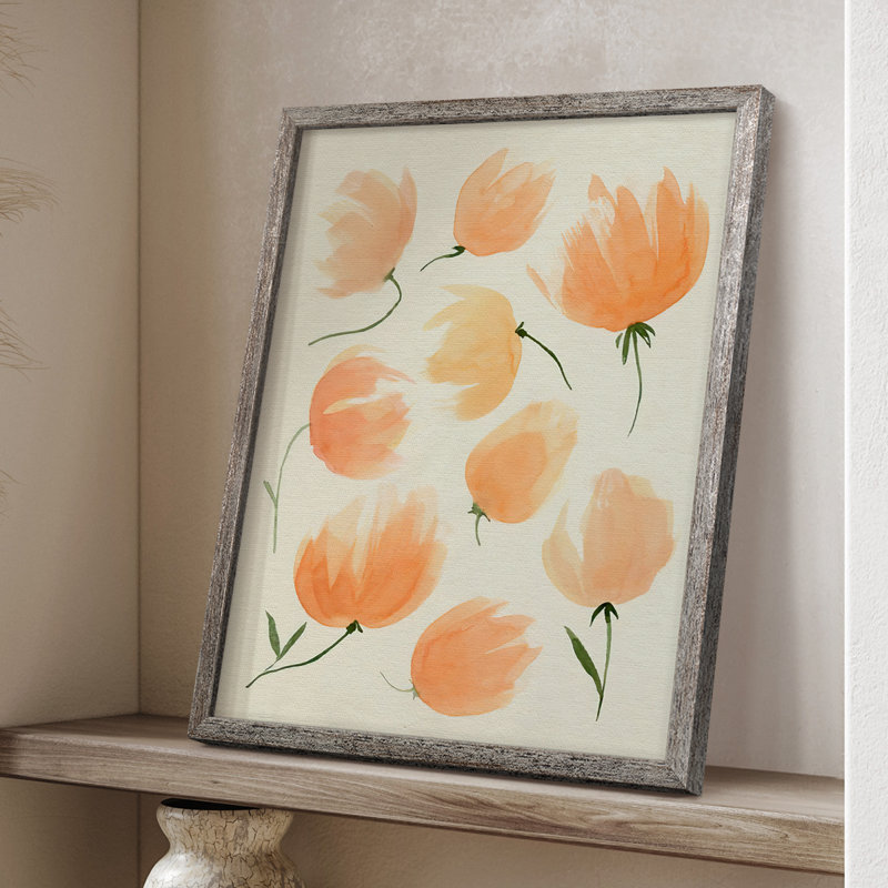 FallenFlowersII Framed Print - Solid Wood 2775358, 21'' H x 17'' W