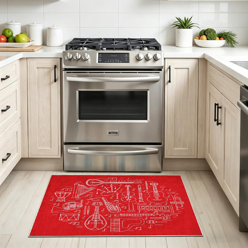 Tapis noir noir lavable en machine, Rectangle 32 po x 47 po