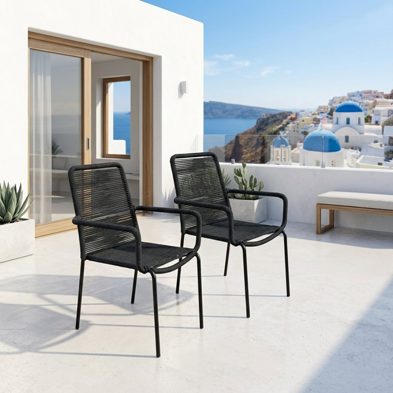 Fauteuil de patio Brittany, Noir anthracite