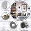 Miroir de meuble-lavabo mural festonné, cadre décoratif en bois massif pour salle de bain ou salon-366566288