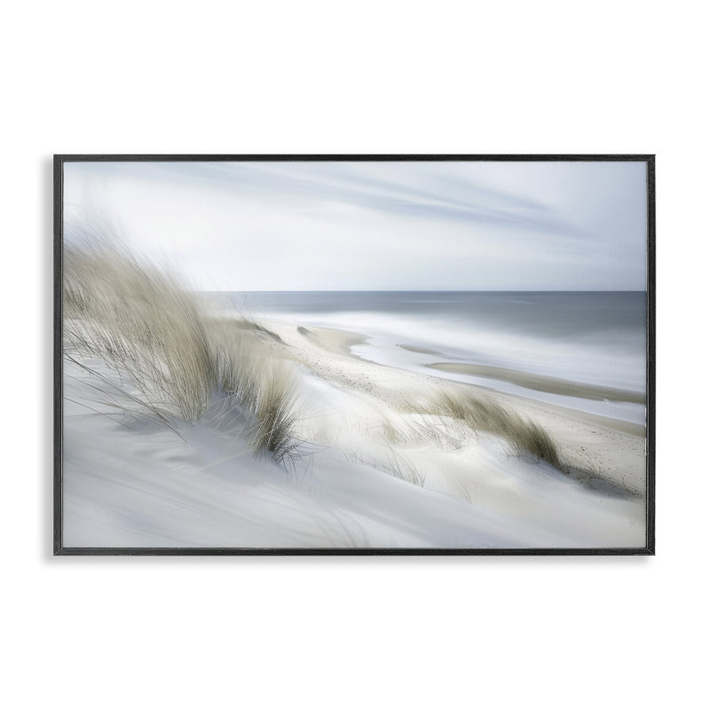 «Beach View Fluid Abstraction», estampe numérique encadrée, design par Lazar Studio, H 12 po x l 18 po