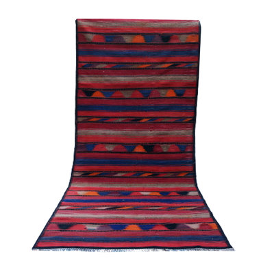 Osage Rectangle 135 cm x 180 cm Striped Hand Woven Kilim Area Rug