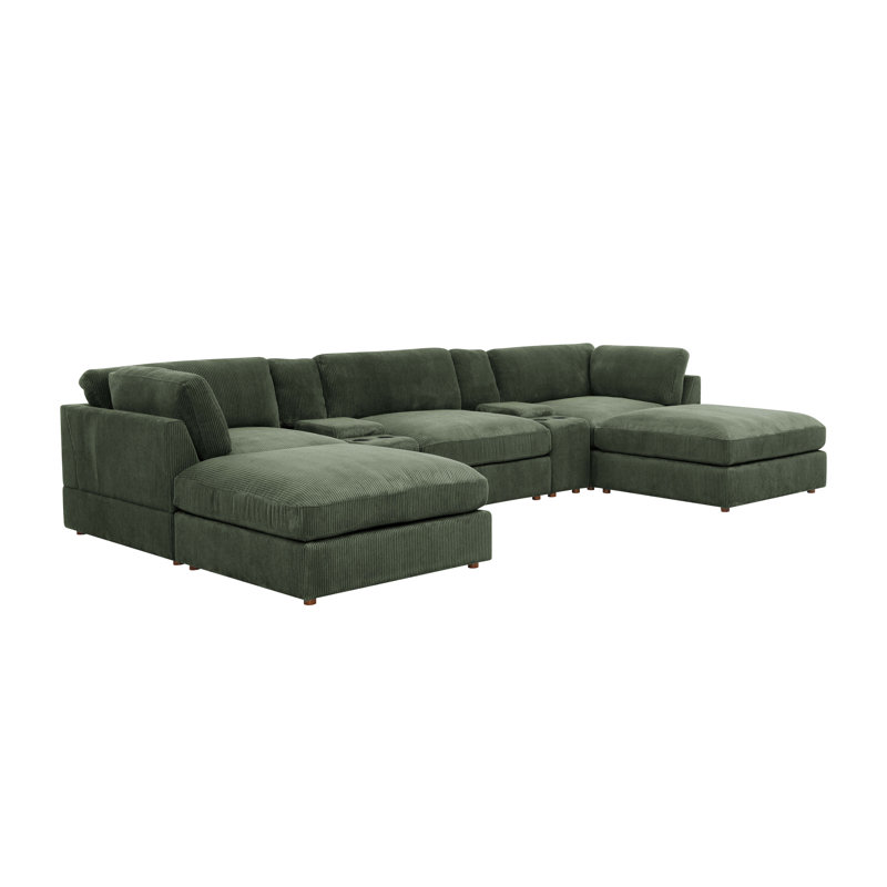 Canapé modulaire Auchterarder, Vert foncé