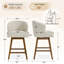Tabouret de bar pivotant à 360 ° avec base en bois d'hévéa massif, confort à ressorts, capacité de 350 lb-828980617