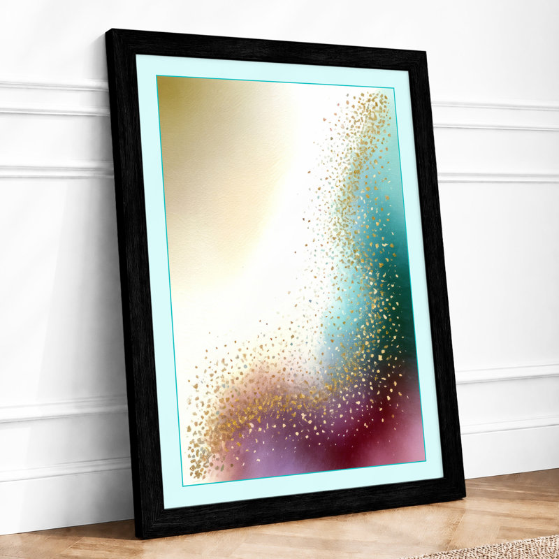 Particles in Dissolution Abstract - Framed Print, A1 - 84.1 x 59.4 cm, Black