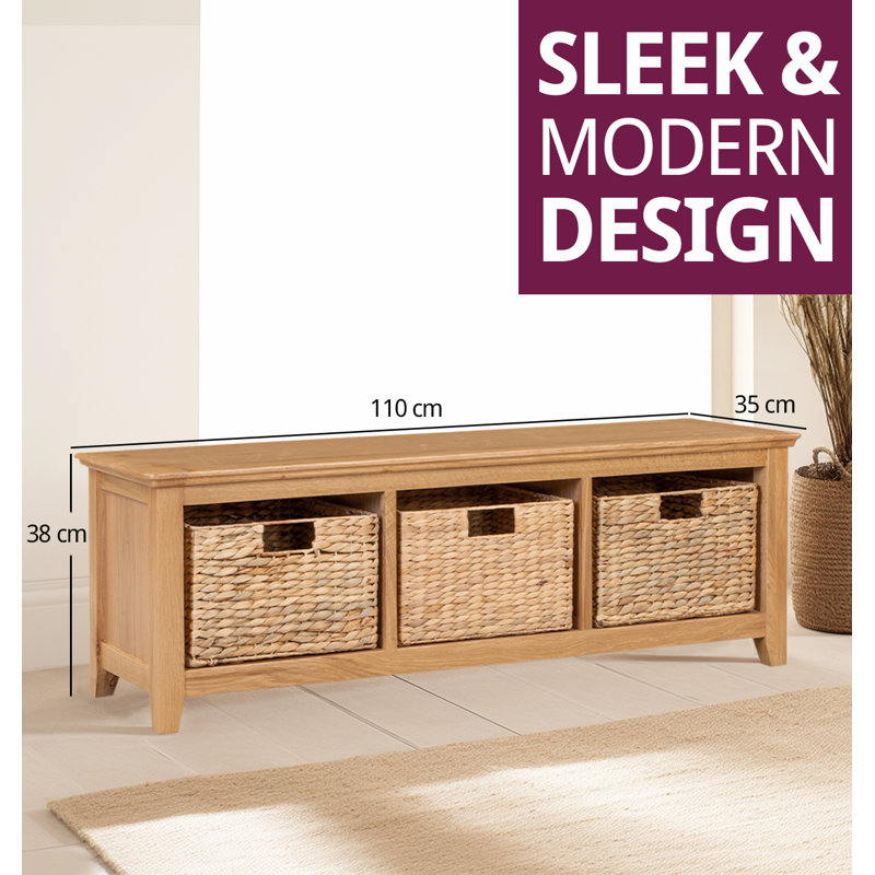 Elaina Solid Wood Storage Bench