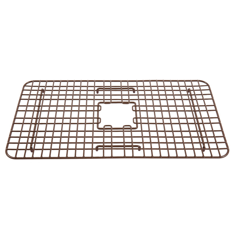 Grille de fond d'évier de cuisine brun antique 27 po x 15 po SinkSense Johnson Wren