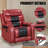 Abba Ambridge Crovetti Air Leather Rocker Recliner Chair Single Sofa with Diamond Stitching-1321626546