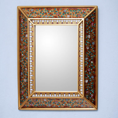 Umaiza Solid Wood Rectangle Mirror