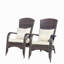 Chaise de patio avec coussins (coussin beige)-131517482