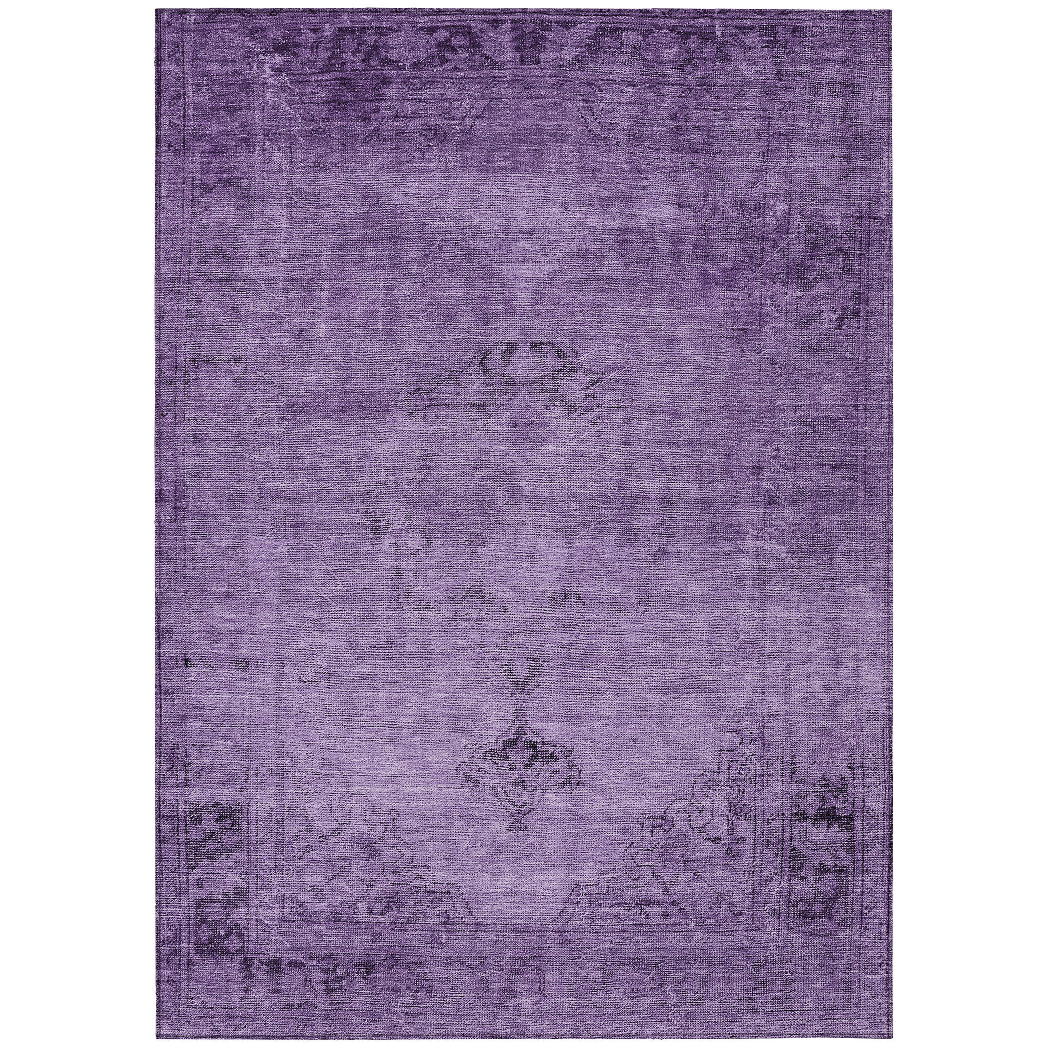 HomeRoots 10' X 14' Purple Eggplant And Lavender Oriental Washable ...