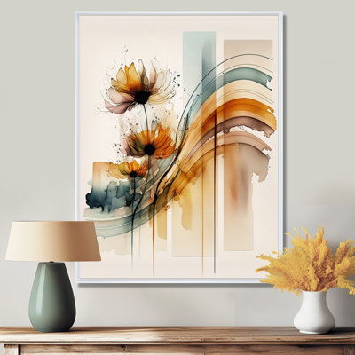 Impression sur toile de marguerites orange hyperréaliste II