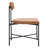 20'' H Leather Upholstered Metal Armchair-455313031