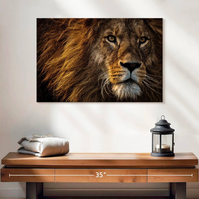 Brampt Wild Haired Lion Head, 26" H x 39" W