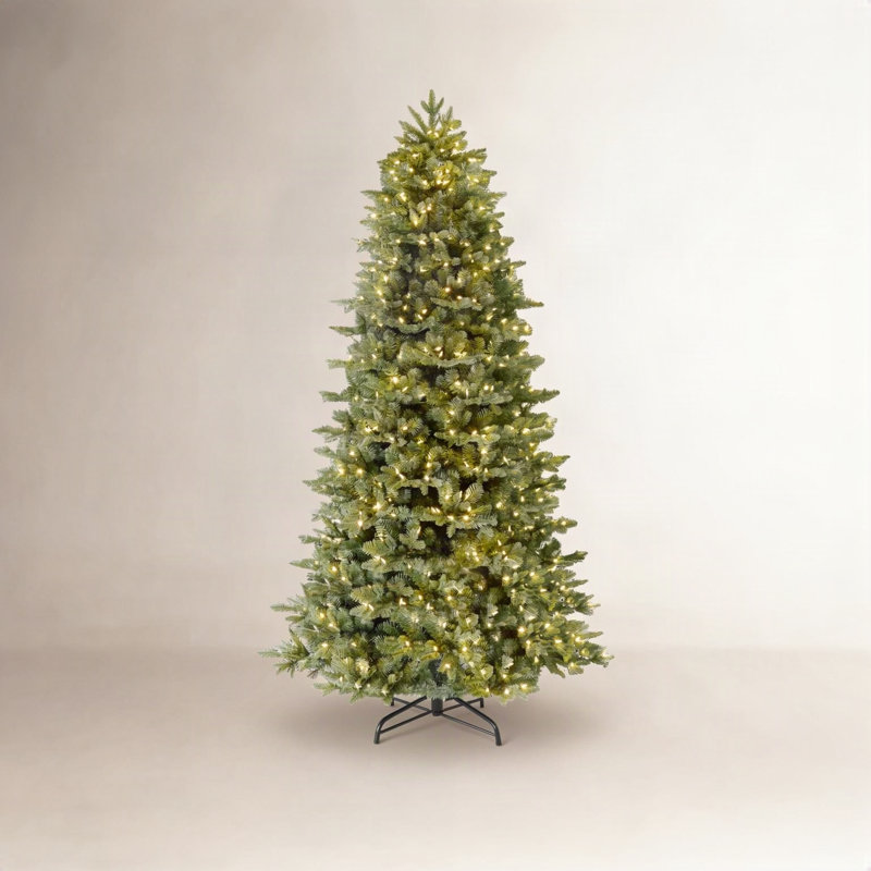 Slim Pre-Lit Fir Christmas Tree, 9.5' H