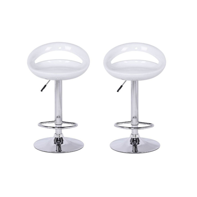 Tabouret réglable Zebra avec siège transparent