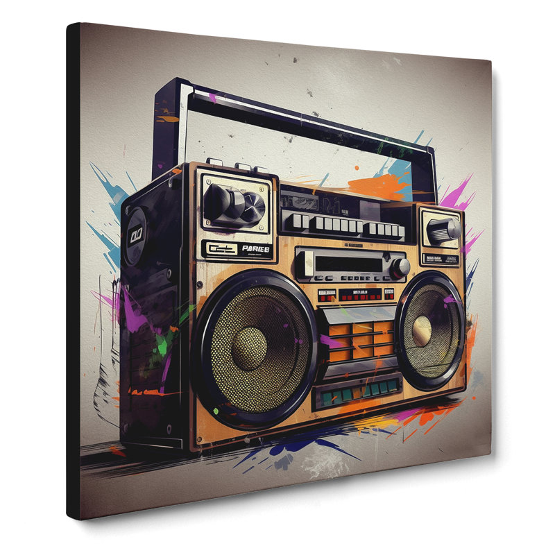 Boombox Digital - No Frame Print, 50cm H x 50cm W x 3cm D