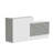 Modern Reception Desk With Marble Finish And Ample Storage