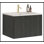 Meuble-lavabo flottant rayé noir et brossé Etna de 24 pouces avec lavabo intégré en céramique, design moderne et élégant