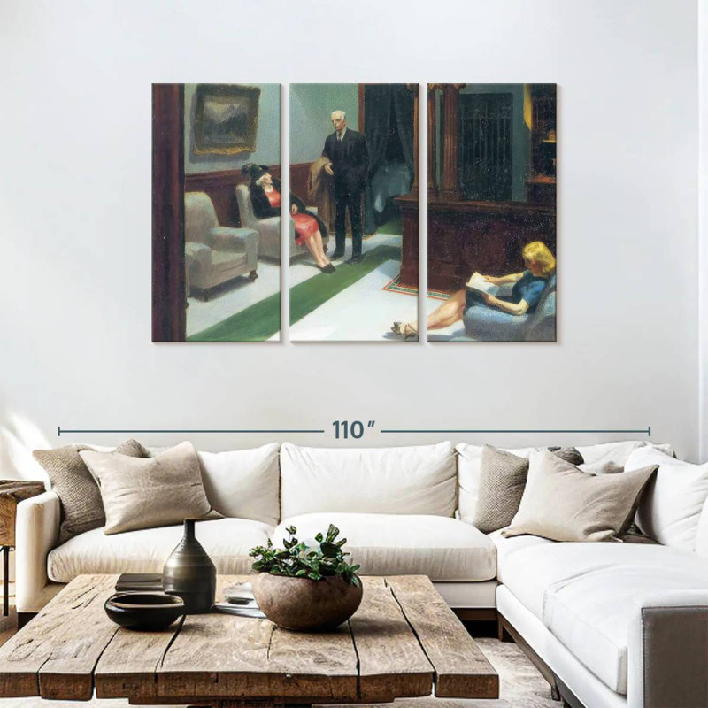 Hall de l'hôtel Leisha, H 48 po x l 74 po