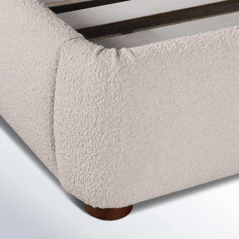 Shonda Upholstered Low Profile Platform Bed, Queen, Oatmeal