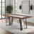 Arevalo Transitional 79 In. Rectangular Dining Table With Brown Wood And White Sintered Stone Table Top - Seats Up To 6