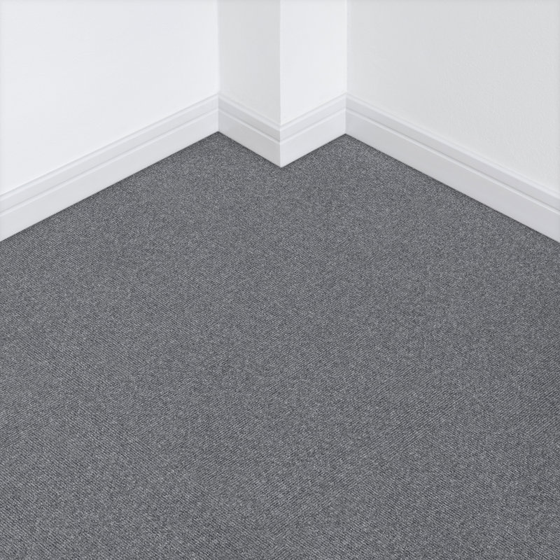 EAZY Floor Asheville Rib 18"x18" Peel and Stick Carpet Tile Gray, Gray