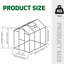 Serre de 6 pi x 6 pi - Panneaux en polycarbonate résistants au vent et à hauteur de cadre en aluminium pour une conception de jardinage toutes saisons