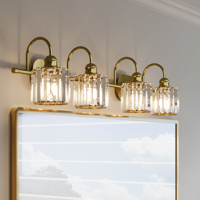 Wilmon Light Metal Dimmable Bathroom Vanity Light, Gold, 2