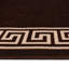 Greek-Key Brown Beige Non-Slip Polypropylene Area Rug — Washable Door Mat & Hallway Runner for Living Room, Kitchen & Bedroom-979933408