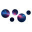 Abstract_Night_Sky_In_ The_Upper_Atmosphere I - Décoration murale abstraite en métal