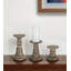 Ensemble de trois plateaux de table bruns sans flamme