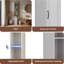 72 po de hauteur, armoire de rangement mince de 72 po, armoire de salle de bain étroite étroite à 6 niveaux avec 1 porte et 2 tablettes réglables, étagères de rangement pour bibliothèque, armoire de rangement pour CD et DVD