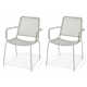 Vashon Aluminum Outdoor Stacking Dining Armchair with Cushion