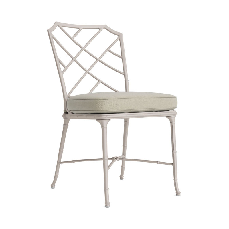Calcutta Outdoor Dining Side Chair, Fusion Charcoal, Dove Smooth, Brown