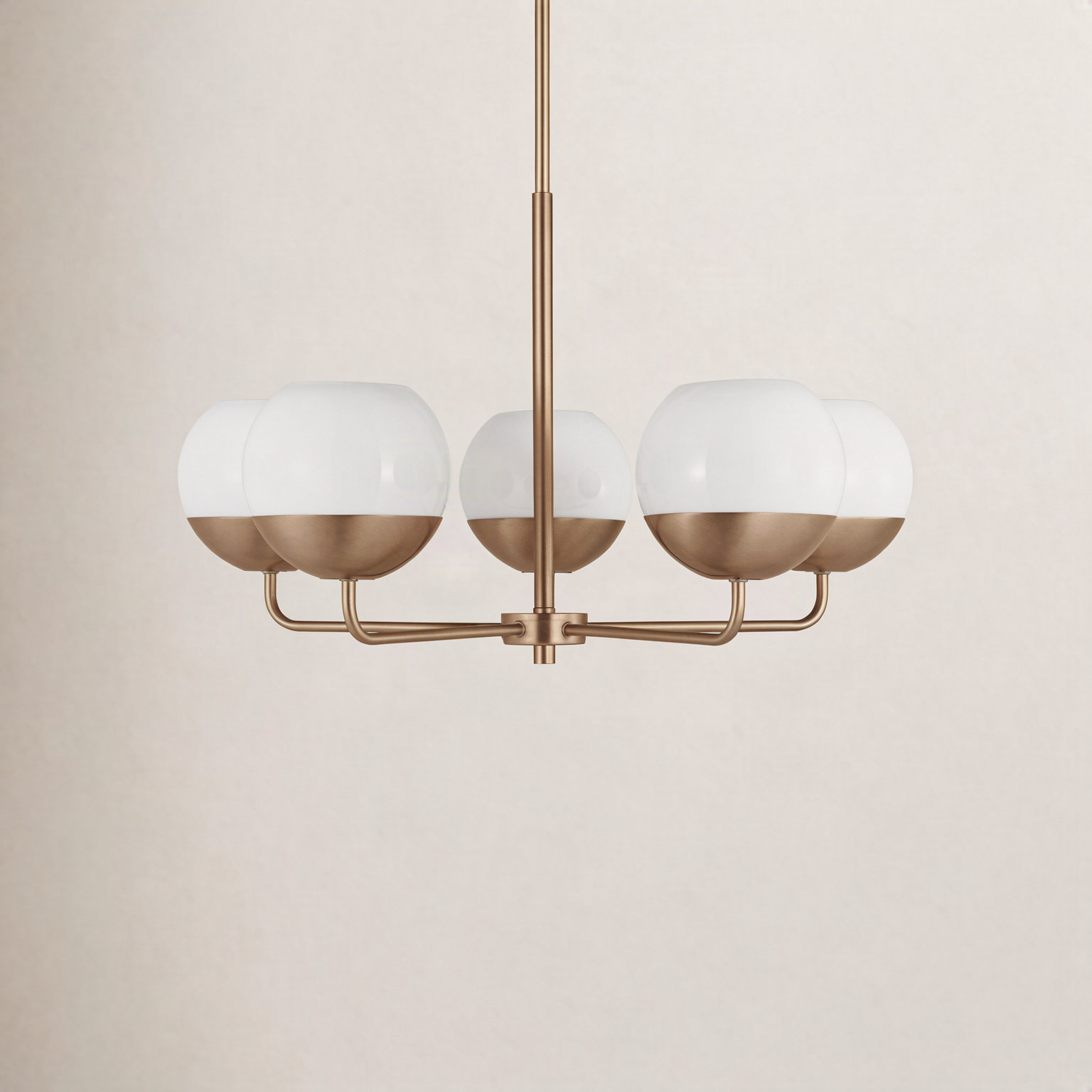 Avoca 5 - Light Dimmable Chandelier, Satin Brass